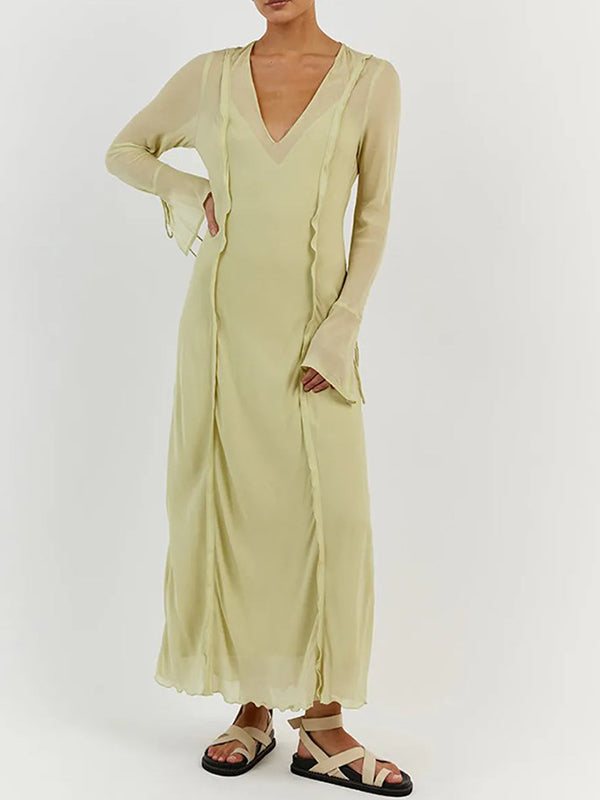 Mumsmode Zwangerschaps Bodycon Jurken Elegant Ceremonie Ruches Zijsplit Transparent Maxi Jurken