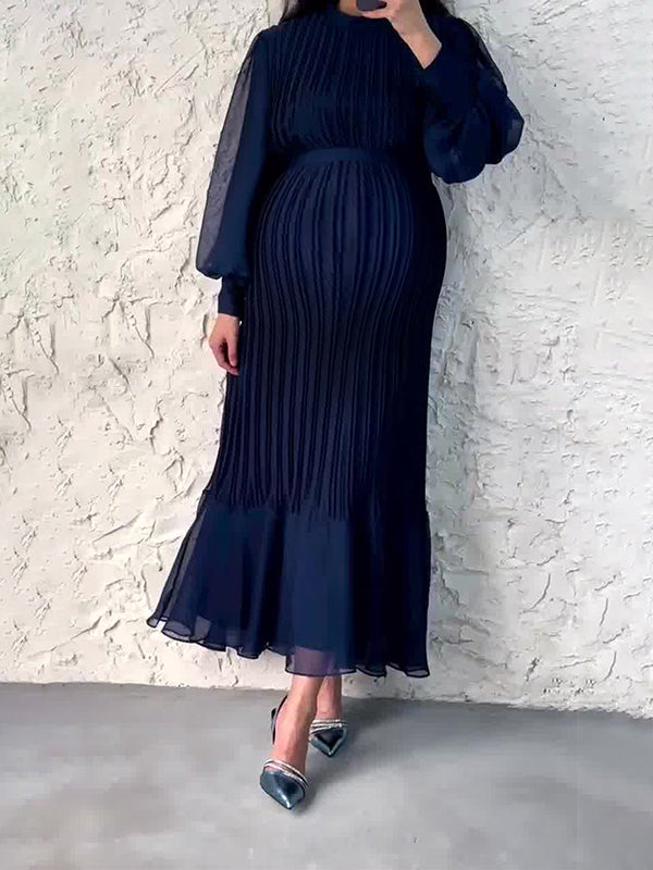 Mumsmode Zwangerschaps Avond Jurken Elegant Cocktail Tule Geplooid