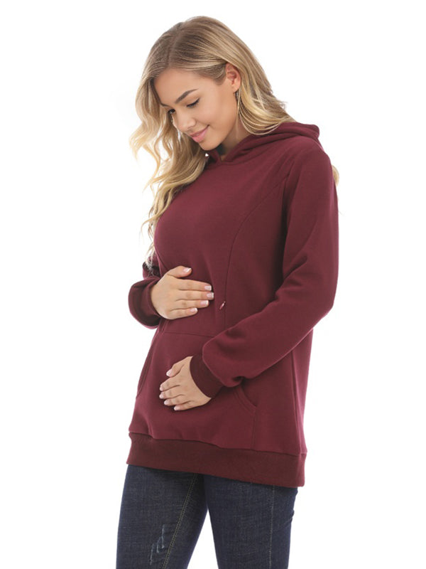 Mumsmode Zwangerchaps Verpleegkundige Sweatshirts Zakken Gedekt Dagelijks