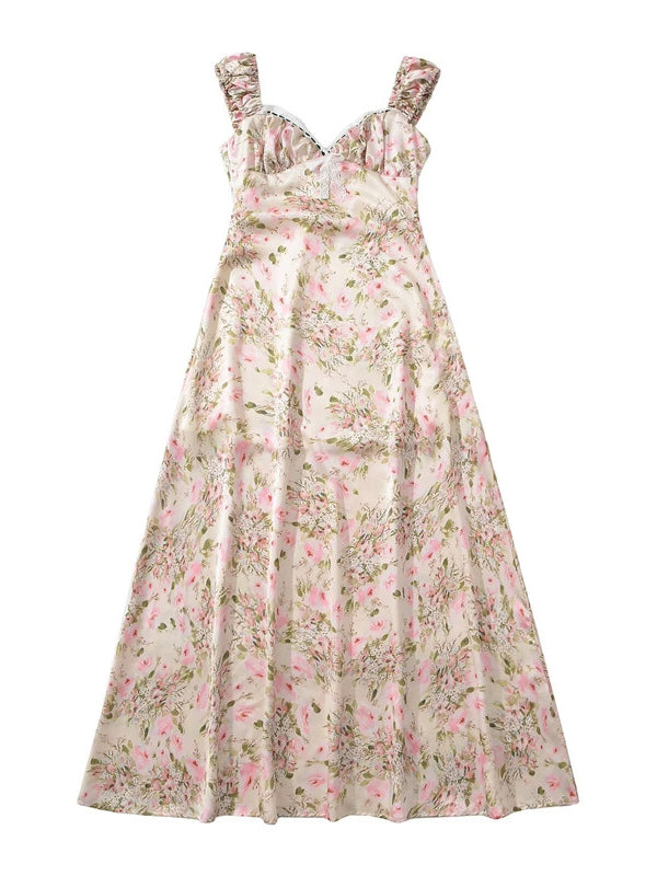 Maxi Baby Shower Zwangerschapsjurk Bloemenprint Roze