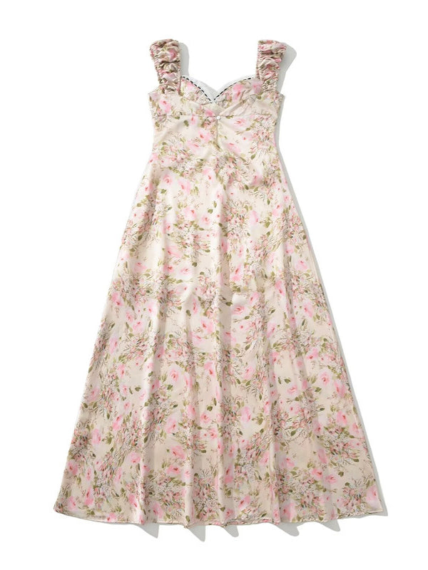 Maxi Baby Shower Zwangerschapsjurk Bloemenprint Roze