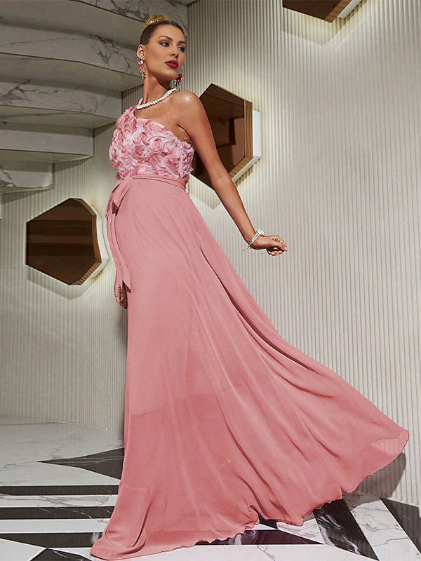 Mumsmode Zwangerchaps Maxi Avondjurk Babyshower Chiffon Lichtroze