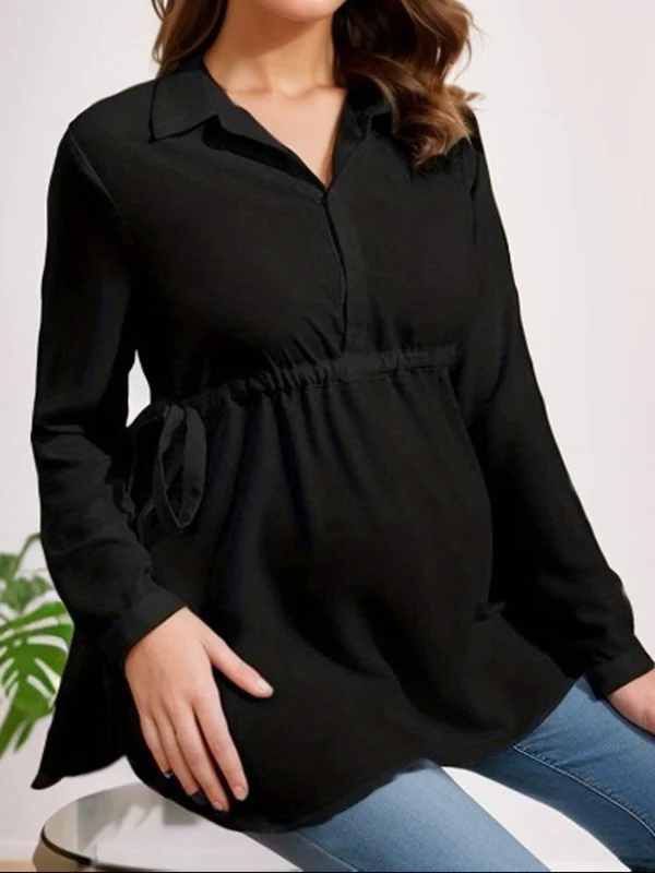 Mumsmode Zwangerschaps Borstvoedingshirts Dagelijks Koord Enkele Borst