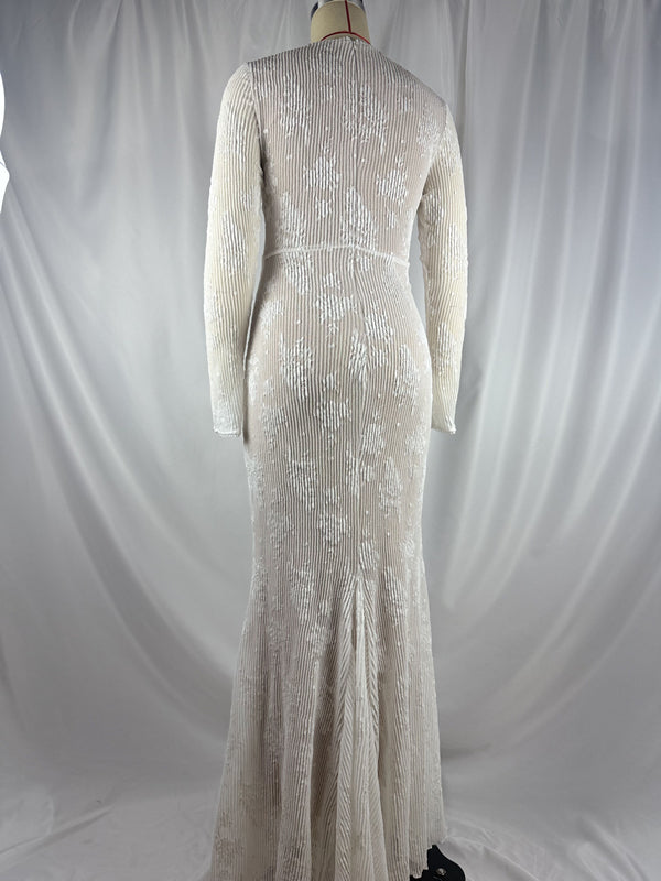 Mumsmode Zwangerchaps Maxi Fotoshoot Jurken Elegant Kanten Ronde Hals Wit