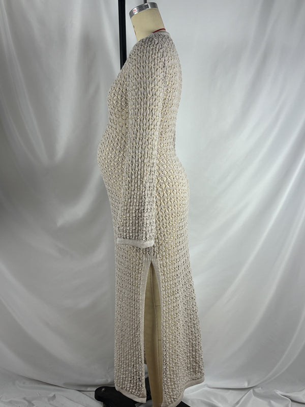 Mumsmode Zwangerchaps Maxi Fotoshoot Jurken Breien Zijsplit Flare Mouw Kaki
