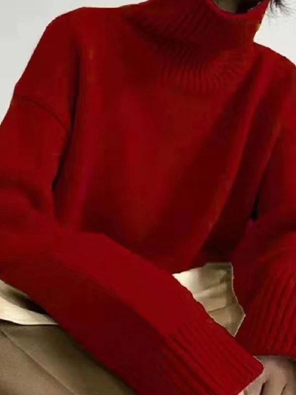 Mumsmode Zwangerschaps Truien Dagelijks Werk Gebreide Hoge Hals Basis