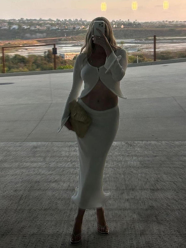 Mumsmode Zwangerchap Bodycon Jurken Boheems Fotoshoot Vakantie 2-in-1 Knit Golvende Rand Maxi Jurken