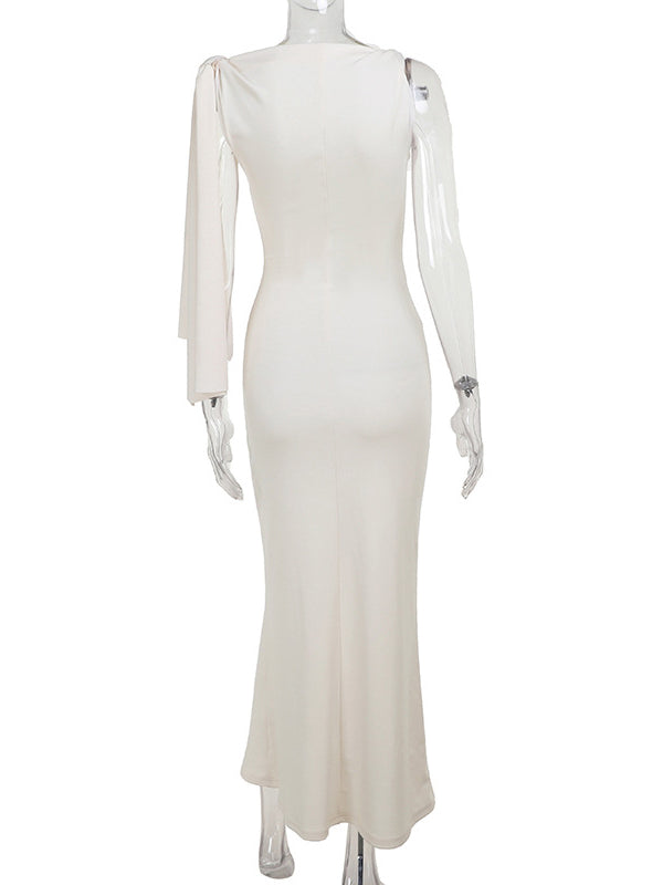 Mumsmode Zwangerchaps Bodycon Jurken Elegante Ceremonie Asymmetrische  Gedrapeerd Maxi Jurken