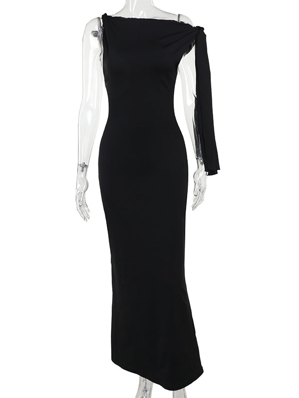 Mumsmode Zwangerchaps Bodycon Jurken Elegante Ceremonie Asymmetrische  Gedrapeerd Maxi Jurken