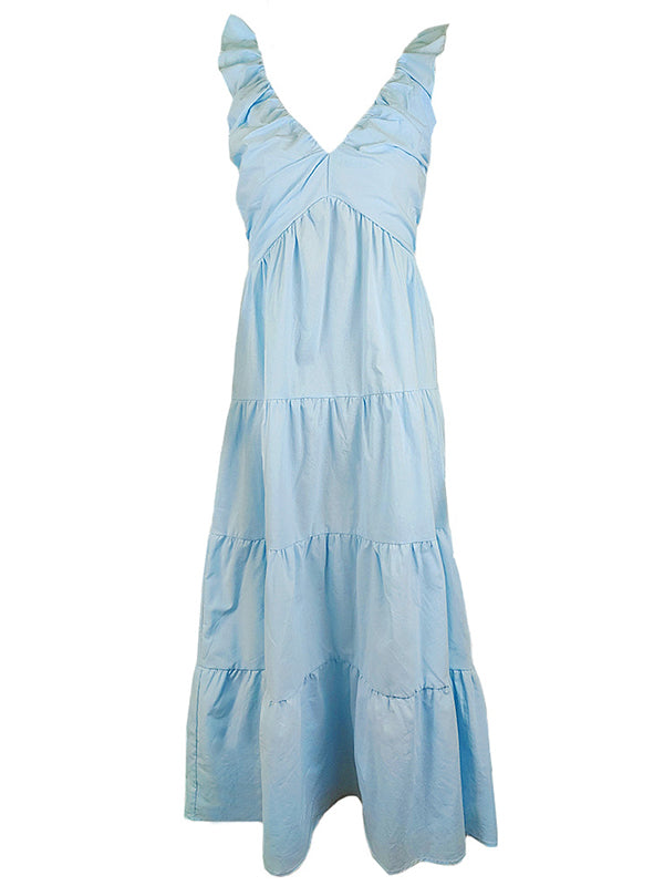 Mumsmode Zwangerchaps Fotoshoot Jurken Daily Elegante Ruches Patchwork Maxi Jurken