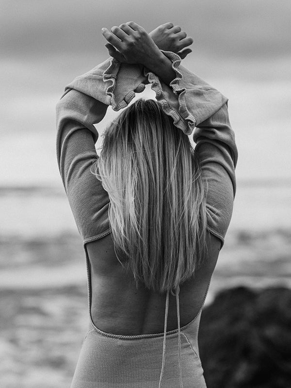 Mumsmode Zwangerschaps Maxi Strand Fotoshoot Jurk Rugloos Gebonden Rug Ruches