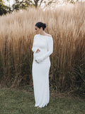 Mumsmode Zwangerschaps Bodycon Jurken Elegant Ceremonie Onregelmatige Kraag Gekreukt Fotoshoot Maxi Jurken