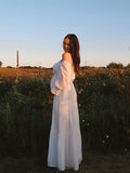 Mumsmode Zwangerschaps Daily Jurken Boheems Fotoshoot Ruches Zijsplit Off Shoulder Maxi Jurken