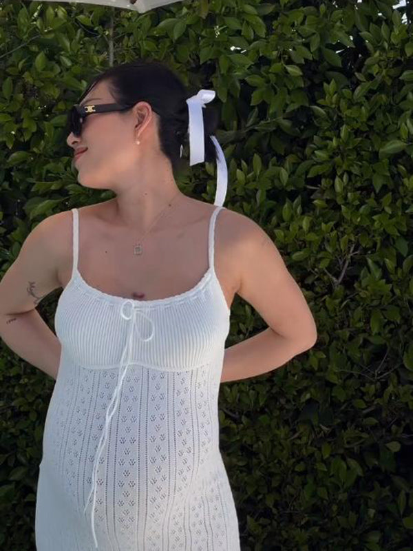 Mumsmode Zwangerschaps Bodycon Jurken Vakantie Koord Uithollen Zijsplit Spaghetti Maxi Jurken