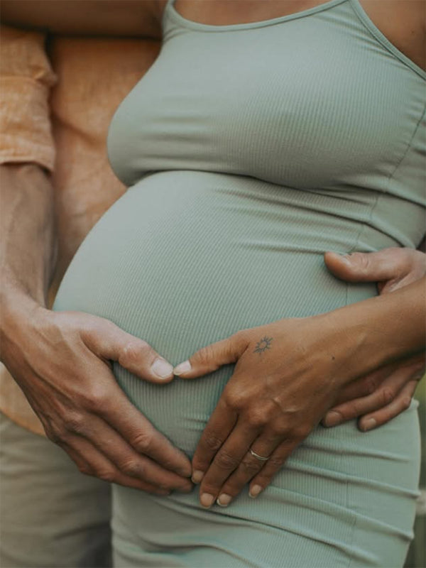 Mumsmode Zwangerchaps Maxi Jurk Spaghetti Rugloos Dagelijks Groen