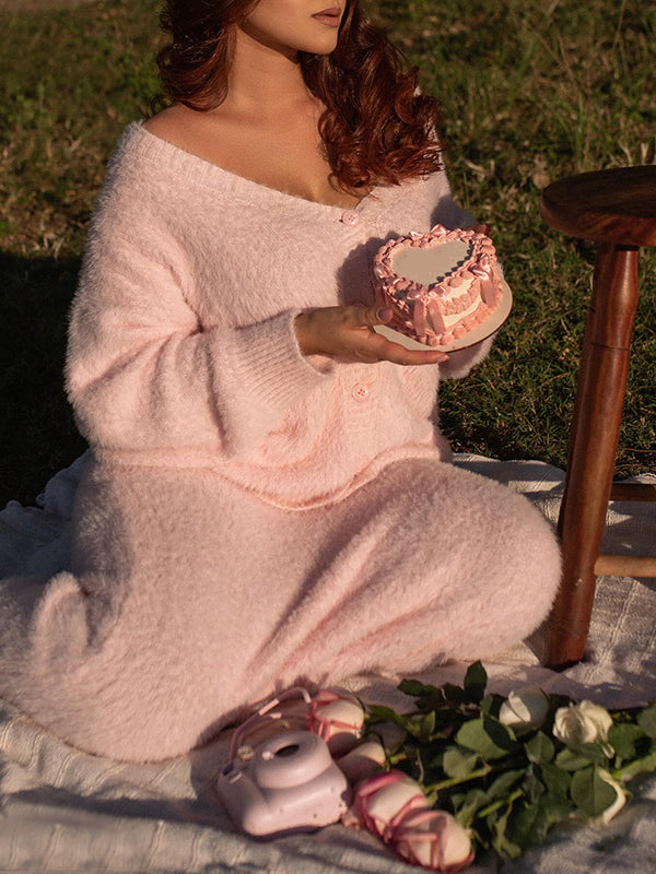Mumsmode Zwangerschaps Maxi Fotoshoot Jurk Elegant 2-in-1 Enkele Borst Harig Roze