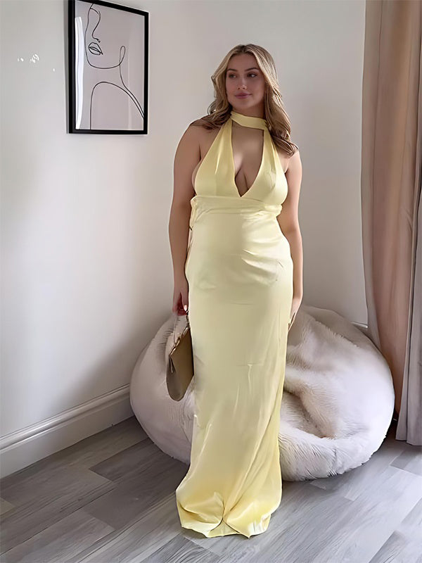 Mumsmode Zwangerschaps Maxi Cocktailjurk Chique Ceremonie Satijn Lintje Rugloos