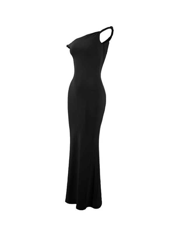 Mumsmode Zwangerschaps Maxi Cocktailjurk Chique Ceremonie Bodycon Zeemeermin Off Shoulder