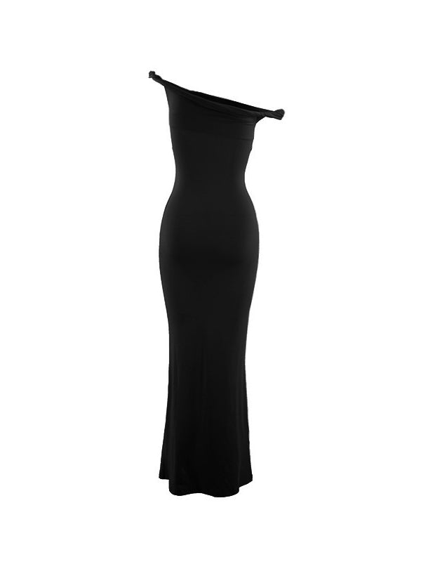 Mumsmode Zwangerschaps Maxi Cocktailjurk Chique Ceremonie Bodycon Zeemeermin Off Shoulder