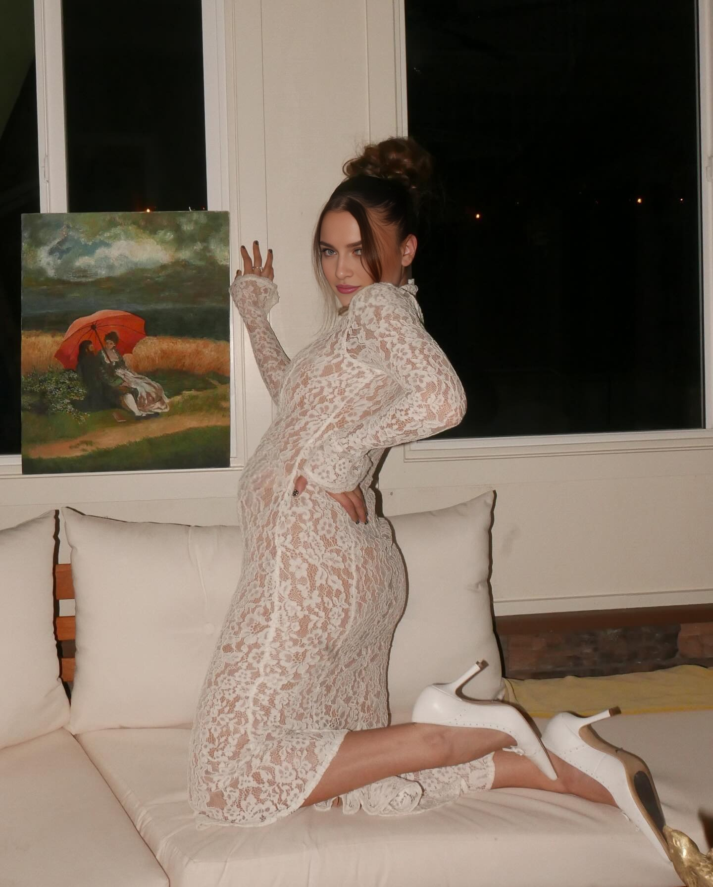 Mumsmode Zwangerschaps Kanten Jurken Elegant Cocktail Zeemeermin Bodycon Midi Jurken