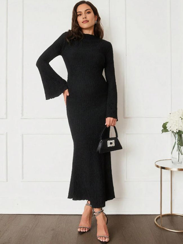 Mumsmode Zwangerschaps Maxi Bodycon Jurk Chique Cocktail Zeemeermin Flare Mouw
