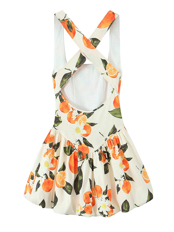 Mumsmode Zwangerschaps Mini Bloemen Jurk Vakantie Oranje Print Rugloos Trapeze Bouffante Tutu