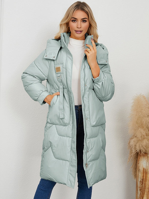 Mumsmode Zwangerschaps Gewatteerde Jassen Dagelijks Zakken Bezet Gedekt Zwangerschapswinterjas