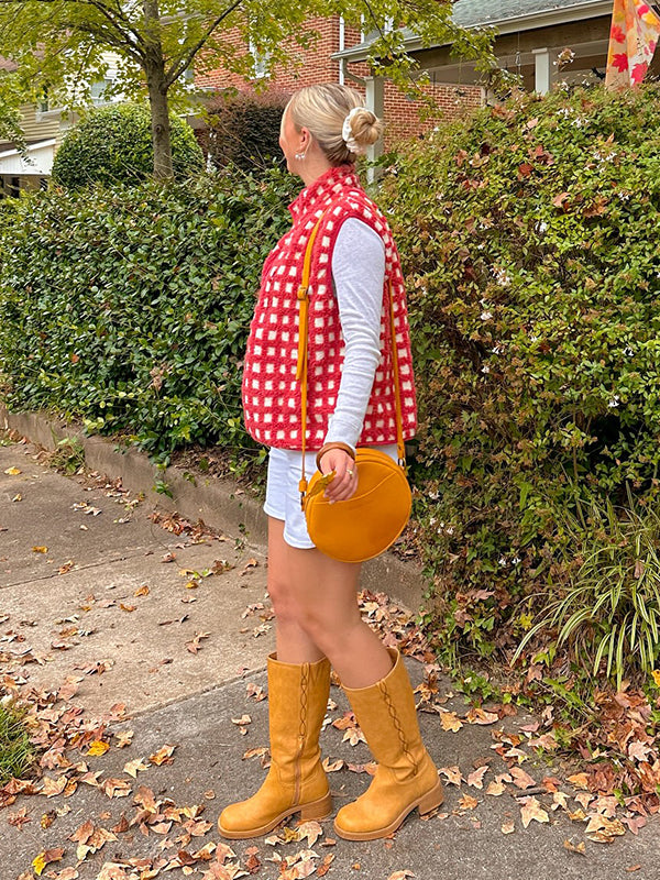 Mumsmode Zwangerschaps Vest Dagelijks Plaid Harig Rits Zwangerschapsjassen