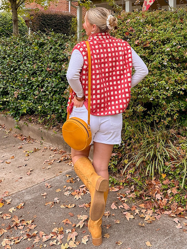 Mumsmode Zwangerschaps Vest Dagelijks Plaid Harig Rits Zwangerschapsjassen