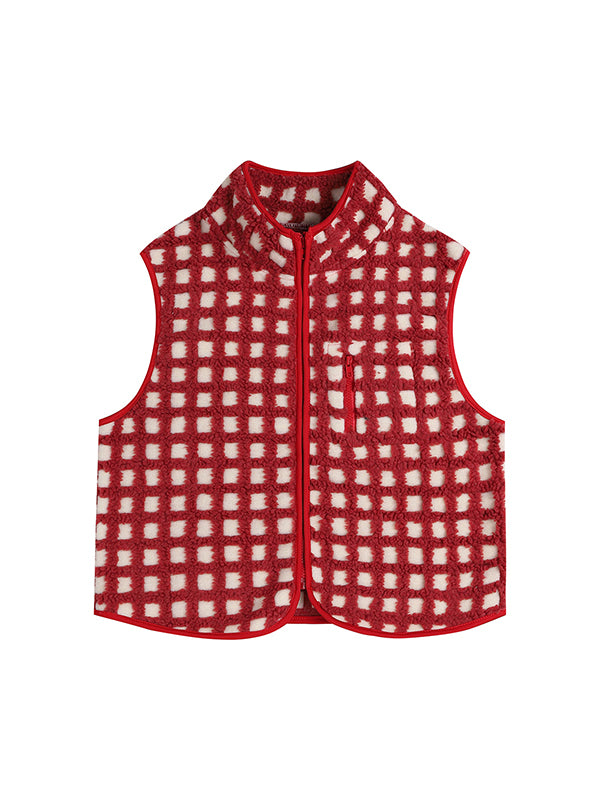 Mumsmode Zwangerschaps Vest Dagelijks Plaid Harig Rits Zwangerschapsjassen