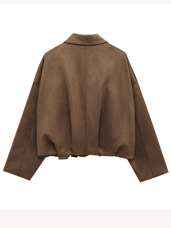 Mumsmode Zwangerschapsjassen Dagelijks Suède Rits Vintage