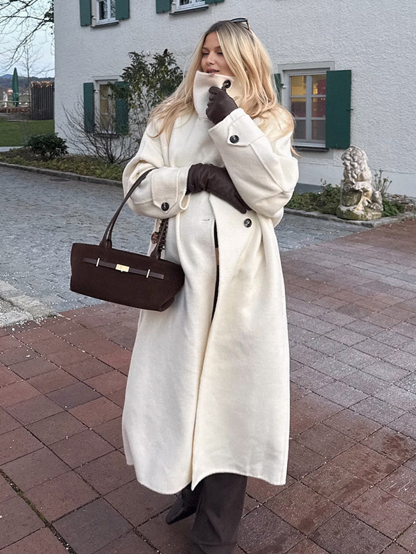 Mumsmode Zwangerschaps Wollen Jassen Dagelijks Enkele Borst Mode Zwangerschapsjassen