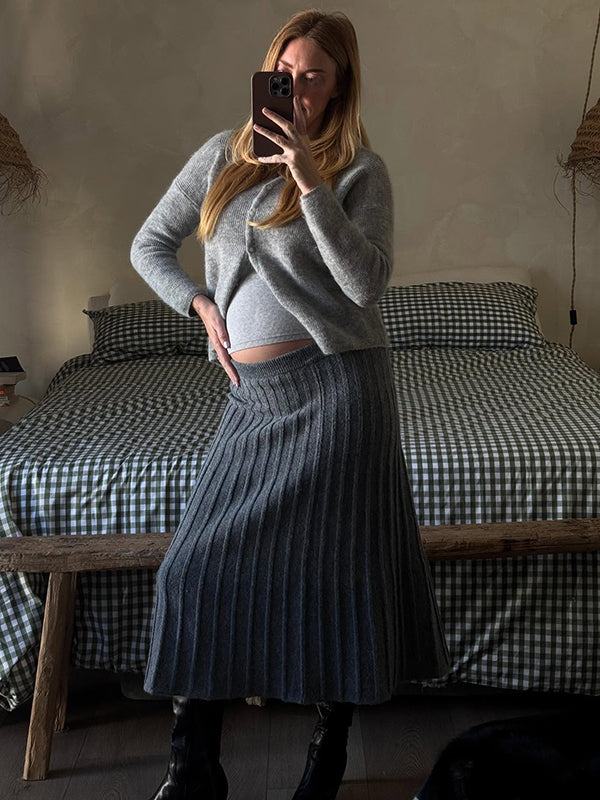 Mumsmode Zwangerschaps Vesten Comfortabel Dagelijks Enkele Borst Gebreide