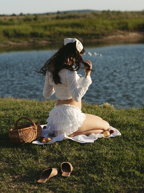 Mumsmode Zwangerschapsvesten Zwangerschapsrokken Fotoshoot 2-in-1 Ruches Tule Kanten Gebreide Schattig