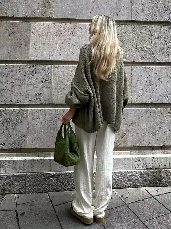 Mumsmode Zwangerschapsvesten Dagelijks Enkele Borst Gebreide Vintage