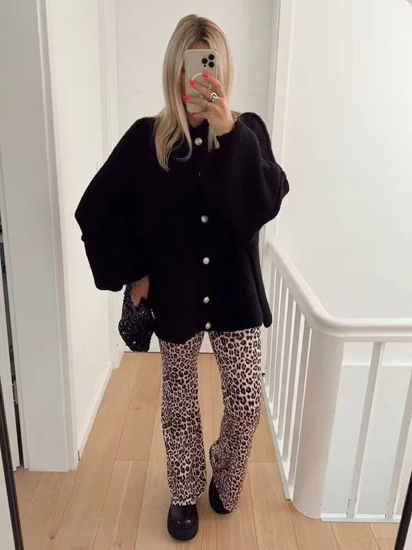 Mumsmode Zwangerschapsvesten Dagelijks Enkele Borst Gebreide Vintage