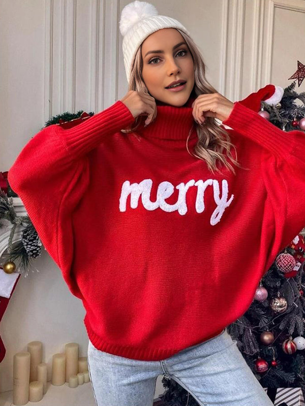 Mumsmode Zwangerschaps Truien Chique Dagelijks Letter Gebreide Dolman Mouw