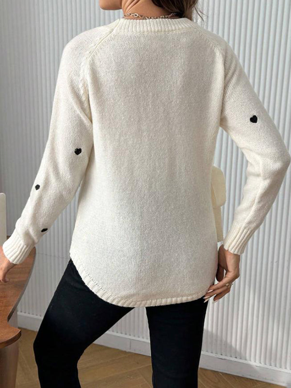 Mumsmode Zwangerschaps Truien Chique Dagelijks Hart Onregelmatig Vlinderdas Gebreide