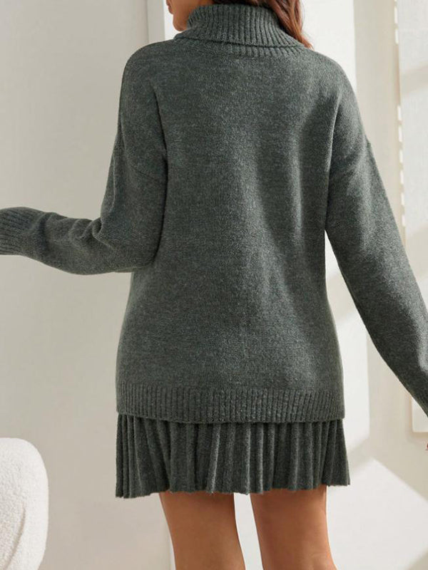 Mumsmode Zwangerschaps Truien Rokken Chique Dagelijks 2-in-1 Trapeze Geplooid Gebreide