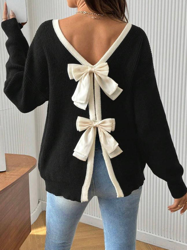 Mumsmode Zwangerschaps Truien Chique Dagelijks Vlinderdas Rugloos Gebreide