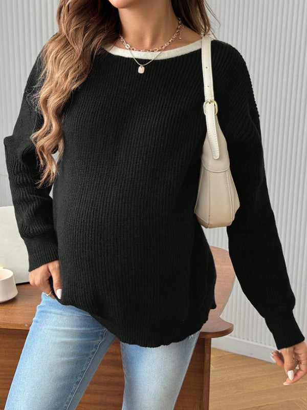 Mumsmode Zwangerschaps Truien Chique Dagelijks Vlinderdas Rugloos Gebreide