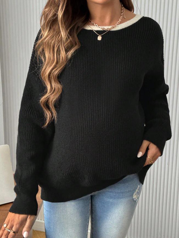 Mumsmode Zwangerschaps Truien Chique Dagelijks Vlinderdas Rugloos Gebreide