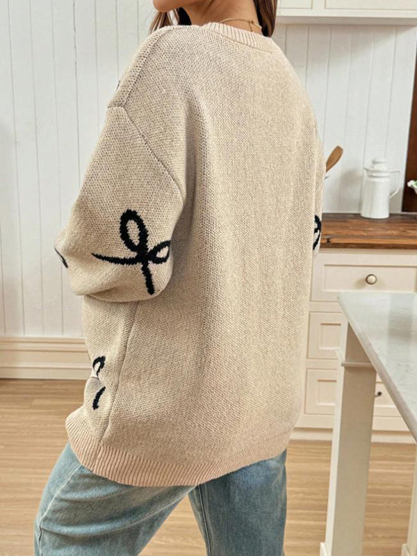 Mumsmode Zwangerschaps Truien Schattig Dagelijks Vlinderdas Gebreide