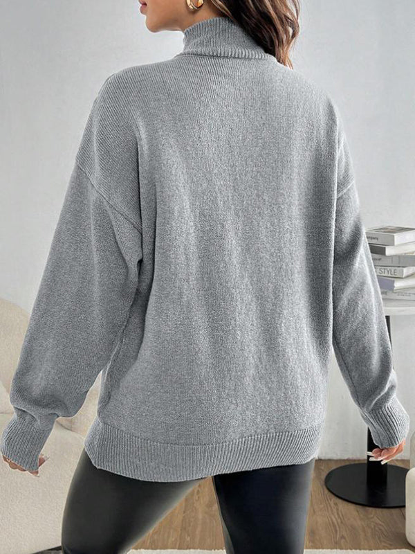 Mumsmode Zwangerschaps Truien Chique Mode Off Shoulder Patchwork Gebreide