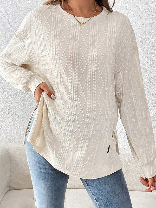 Mumsmode Zwangerschaps T-shirts Vrije Tijd Dagelijks Geometrisch Gestreept Zijsplit