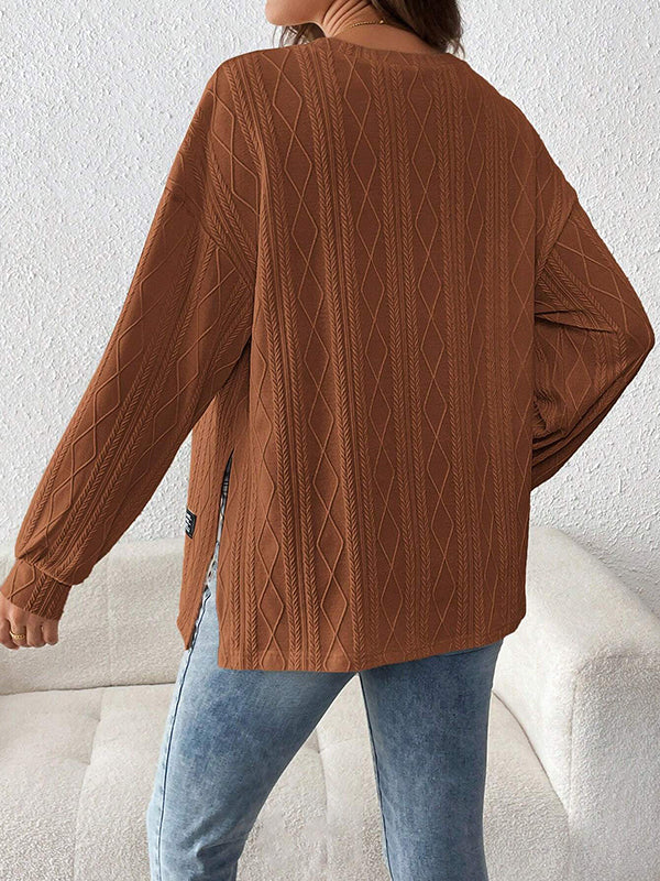 Mumsmode Zwangerschaps T-shirts Vrije Tijd Dagelijks Geometrisch Gestreept Zijsplit