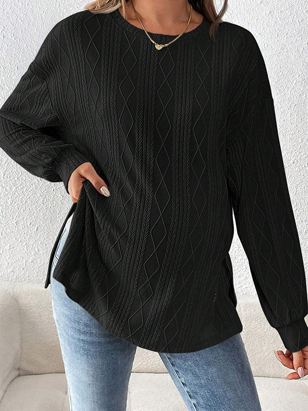 Mumsmode Zwangerschaps T-shirts Vrije Tijd Dagelijks Geometrisch Gestreept Zijsplit