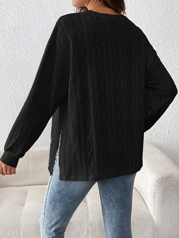 Mumsmode Zwangerschaps T-shirts Vrije Tijd Dagelijks Geometrisch Gestreept Zijsplit