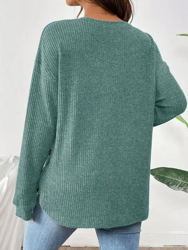 Mumsmode Zwangerschaps T-shirts Vrije Tijd Dagelijks Gestreept Zijsplit Enkele Borst