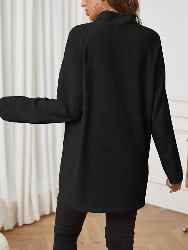 Mumsmode Zwangerschaps T-shirts Vrije Tijd Dagelijks Rits Zijsplit Harig